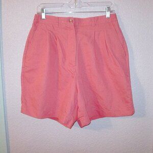 Lady Player LINEN Blend Size 12 SHORTS Elastic Sides HIGH RISE Golf POCKETS